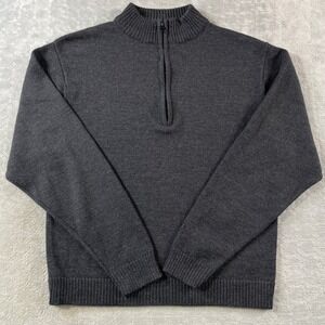 Smartwool Pullover Sweater Men Medium 100% Merino Wool Quarter Zip Casual Preppy